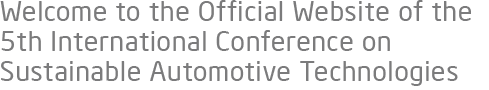 Welcome to the Official Website of the 5th International Conference on Sustainable Automotive Technologies